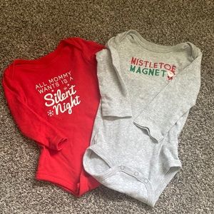 Carters 12m Christmas onesies